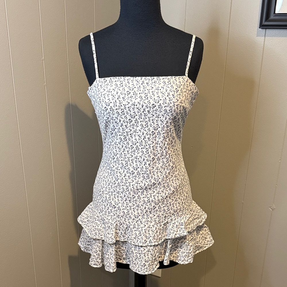 B8 Polly Women’s 2 Elegant Floral Spaghetti Strap Mini Dress